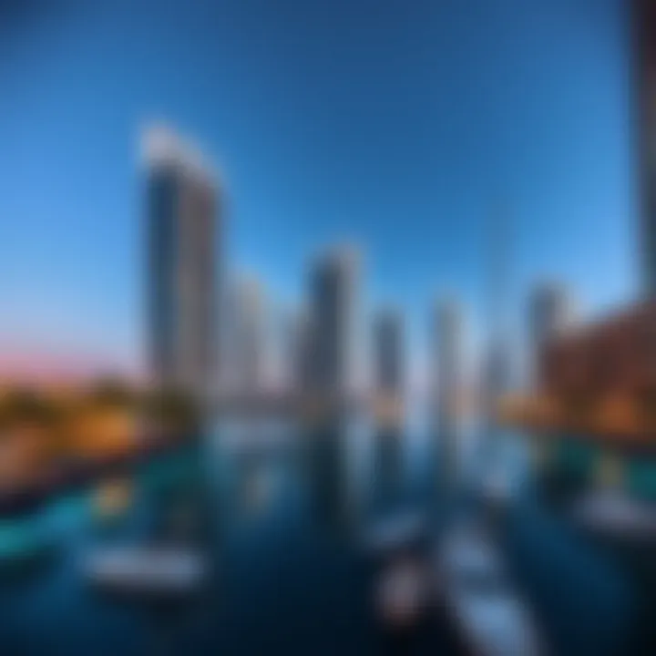 Stunning waterfront view of Dubai Marina showcasing luxury apartments