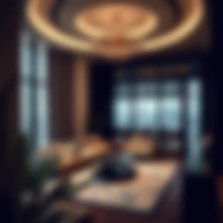 Elegant Lounge Area in the Binary Tower Elegant lounge area within the Binary Tower