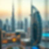 Dubai Skyline with Binghatti Properties Stunning skyline view of Dubai showcasing Binghatti's architectural innovations