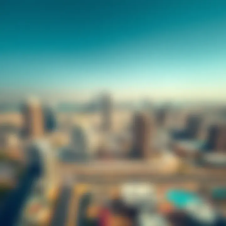 Aerial Perspective of Business Bay's Skyline Aerial view of Business Bay showcasing modern architecture