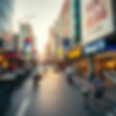 Commercial Vibrancy in Business Bay Vibrant streets of Business Bay filled with commercial activities