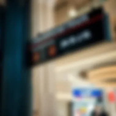 Signage displaying operational hours at City Centre Deira