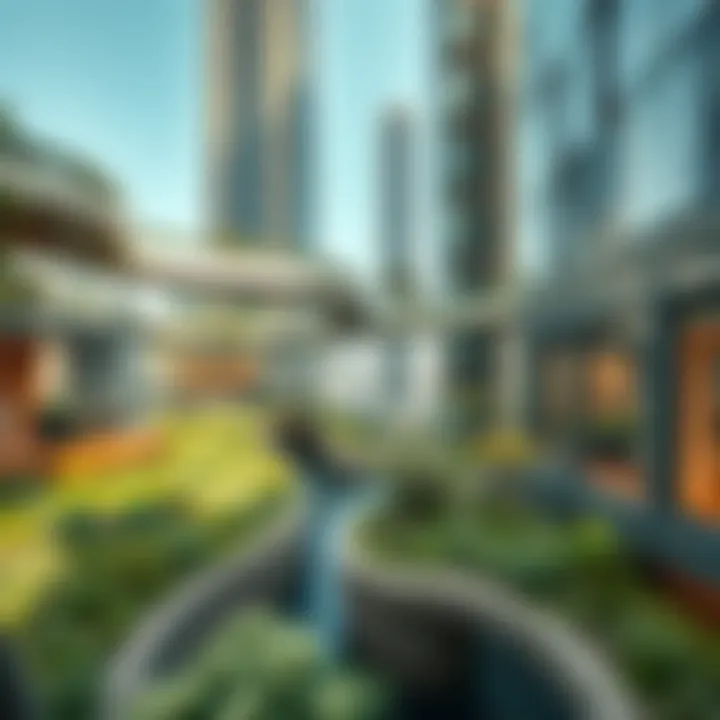 Architectural marvel integrating nature and urban life