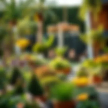 Sustainable community garden flourishing in an urban setting