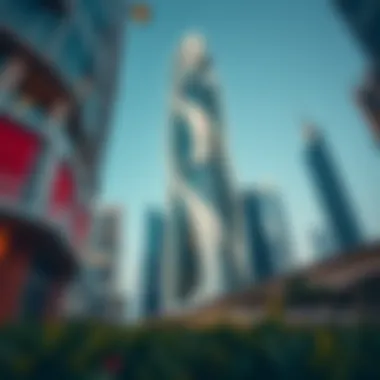 Ground-level view highlighting Coral Tower's modern architecture