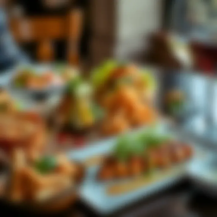 A collection of signature dishes that represent the culinary diversity of Gate Village.