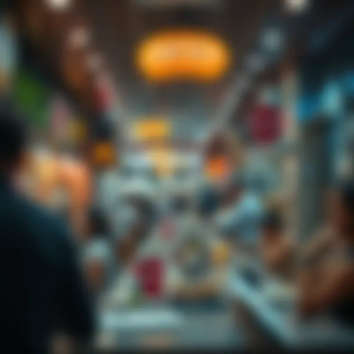 A bustling scene of patrons enjoying meals at JAFZA Food Court