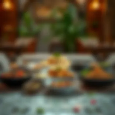 Culinary Richness of the UAE An array of authentic Emirati dishes served beautifully