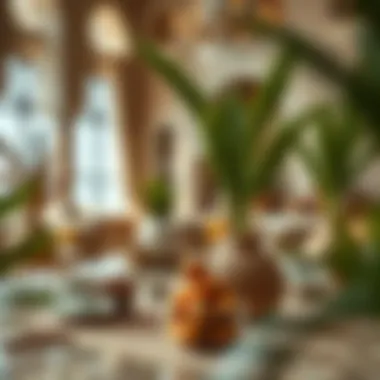 Essence of Emirati Hospitality Traditional Emirati hospitality illustrated with date palms and coffee