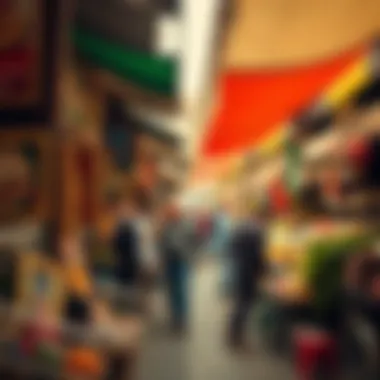 Vibrant local market scene near BurJuman displaying cultural richness