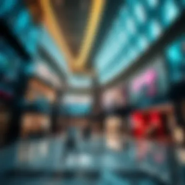 Contemporary shopping mall interior near BurJuman filled with diverse stores