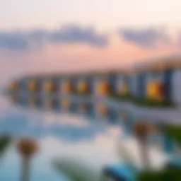 Stunning view of Damac Lagoons reflecting Mykonos architecture