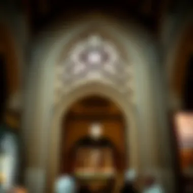 Architectural details highlighting the intricate design of the market's facade