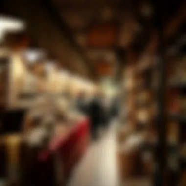 An array of traditional goods on display, representing the diverse shopping experience