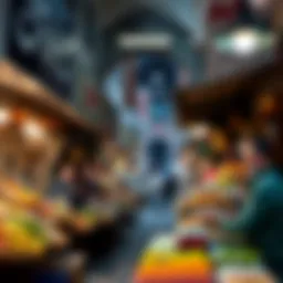 Vibrant market scene showcasing the lively atmosphere of Deira Souk Naif