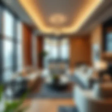 Elegant interior of a luxury apartment in Tower Two with city views