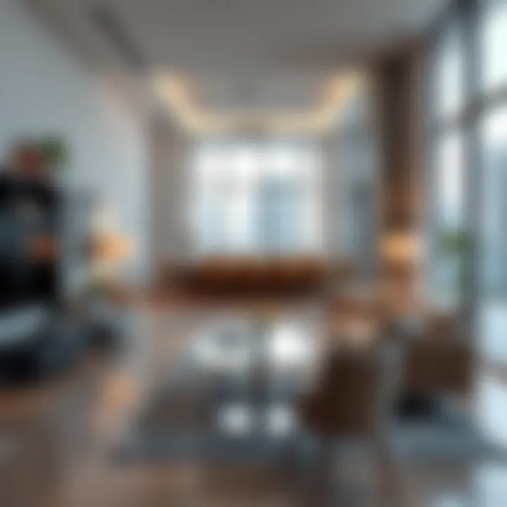 Interior layout showcasing creative workspaces in Building 1