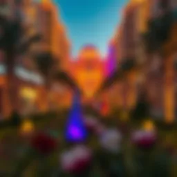 Illuminated view of Dubai Garden Glow showcasing vibrant colors