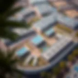 Aerial view of Dubai Investment Park showcasing its expansive layout and greenery