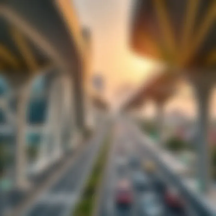 Infrastructure Surrounding Dubai Investment Park Modern infrastructure surrounding Dubai Investment Park, highlighting connectivity