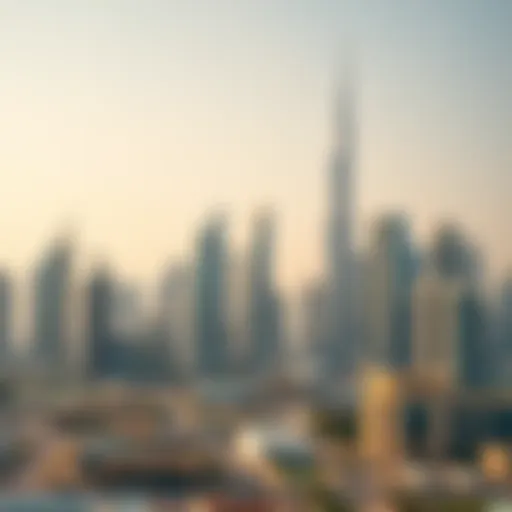 Skyline of Dubai showcasing modern architecture