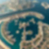 Aerial view of Dubai World Map Island showcasing its unique layout and design