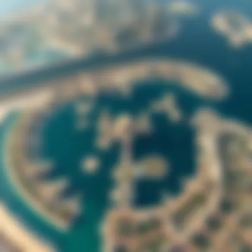 Aerial view of Dubai World Map Island showcasing its unique layout and design