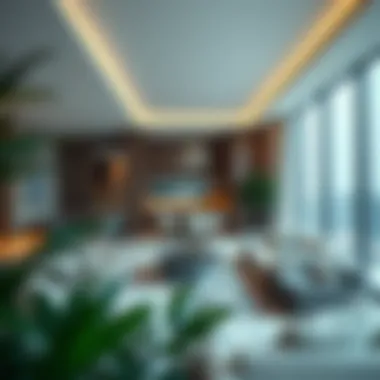 Interior of a luxury apartment in Dubai highlighting modern design