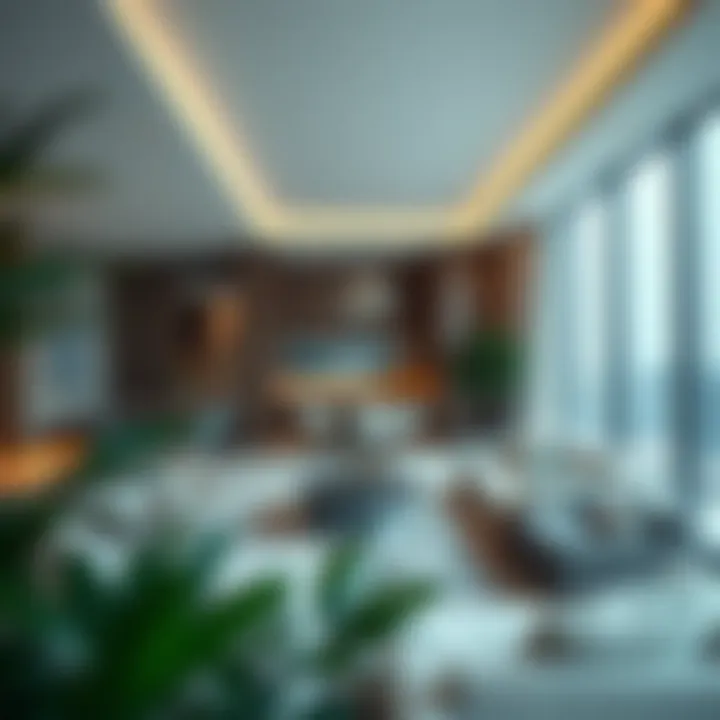 Interior of a luxury apartment in Dubai highlighting modern design