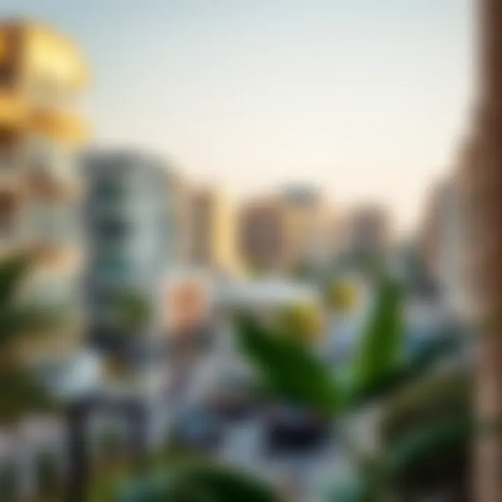 View of a bustling Dubai neighborhood showcasing affordable housing options