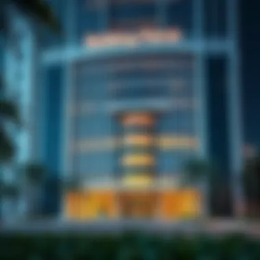 Stunning exterior view of Emaar Business Park Building Three showcasing modern architecture