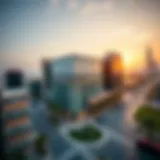 Panoramic view of Empire Heights Business Centre showcasing its modern architecture