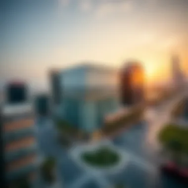 Panoramic view of Empire Heights Business Centre showcasing its modern architecture