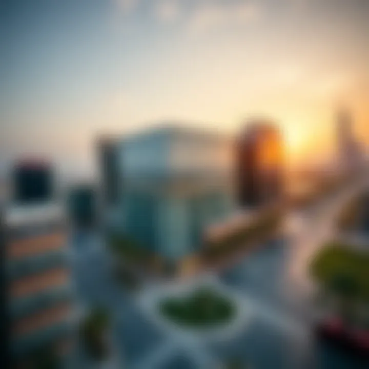 Panoramic view of Empire Heights Business Centre showcasing its modern architecture