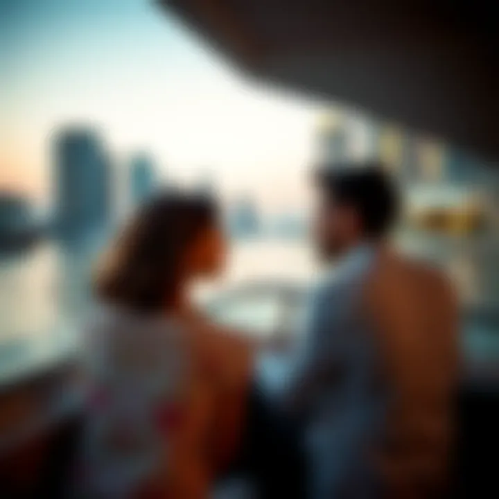 Couple enjoying a serene boat ride on Dubai's iconic waterways