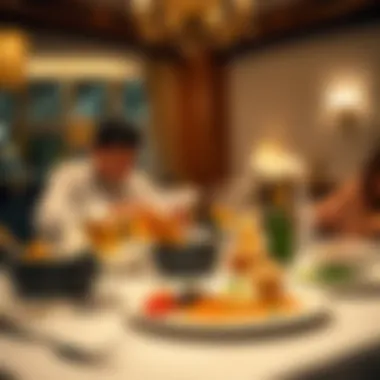 Gourmet dining setup with exquisite dishes and ambiance