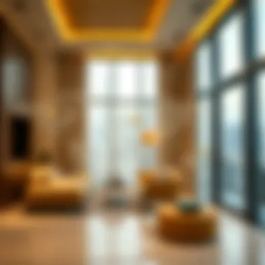 Map showcasing proximity of Ewan Residence to key Dubai landmarks