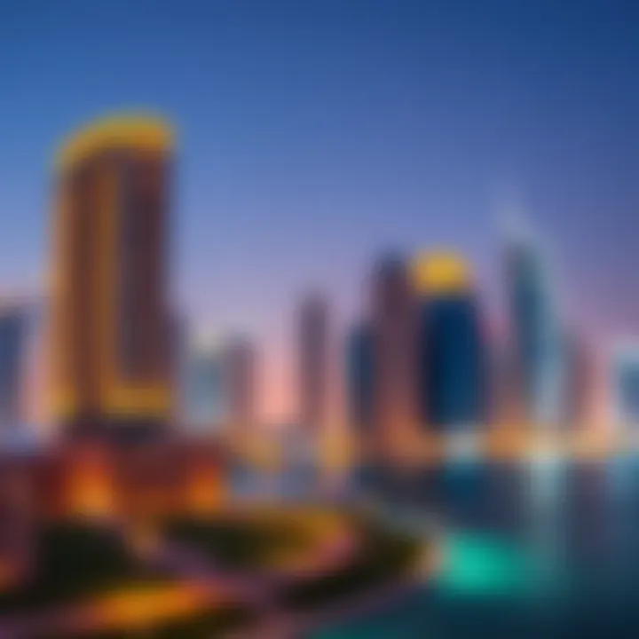 Vibrant Business Bay skyline featuring Executive Towers