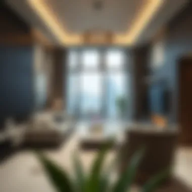 Contemporary Design in Family Living Spaces Modern family apartment interior in Dubai