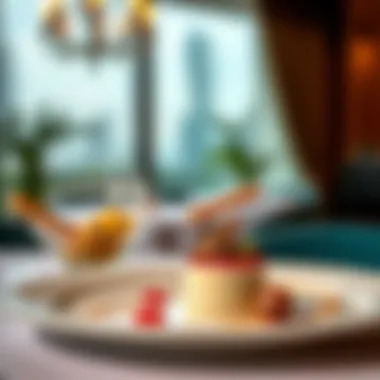 Gourmet dessert plated artfully