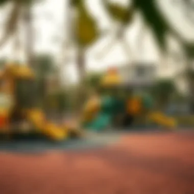 Community playground and recreational area