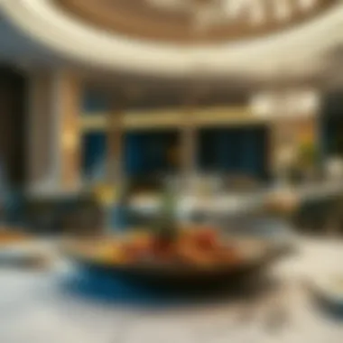 Dining experience in a luxury hotel restaurant