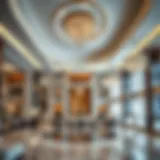Luxurious hotel lobby showcasing opulent design