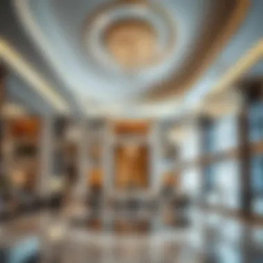 Luxurious hotel lobby showcasing opulent design