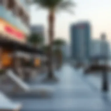 Beachfront Promenade at Jumeirah Beach Residence Elegant beachfront promenade filled with vibrant cafes and shops