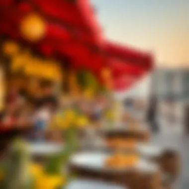 Colorful dining options along the JBR promenade with unique culinary experiences