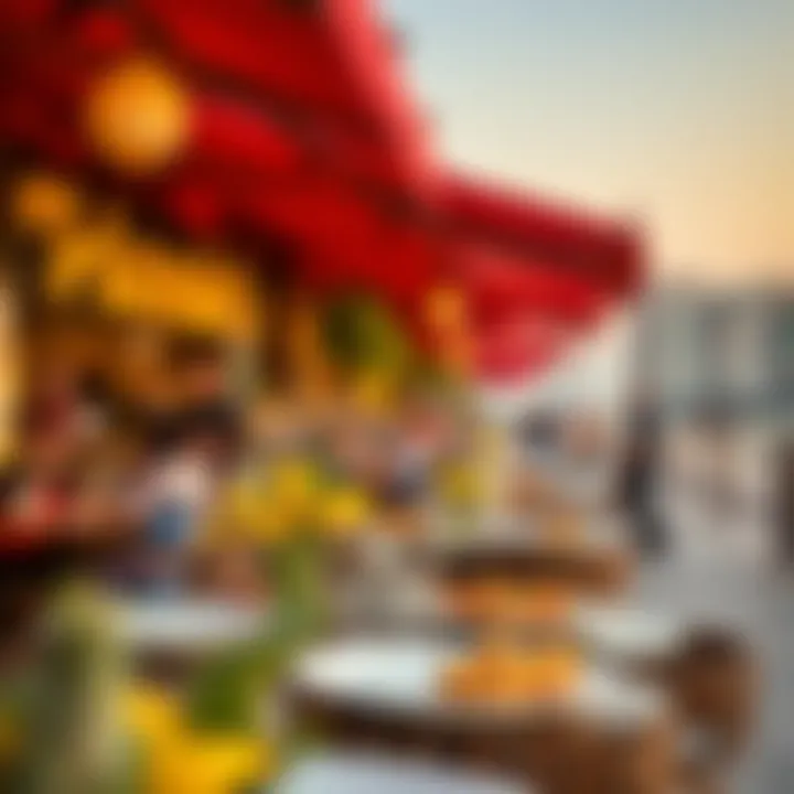 Colorful dining options along the JBR promenade with unique culinary experiences