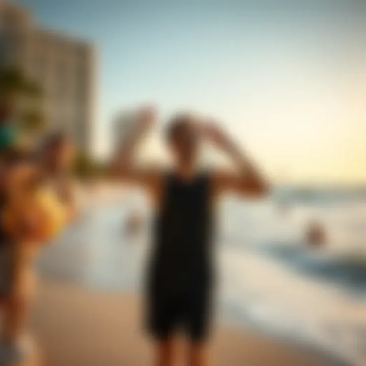 Recreational Activities at Jumeirah Beach Residence Dynamic lifestyle scene with recreational activities along the beach