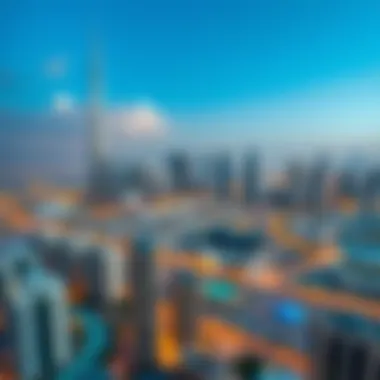 Aerial view of Dubai's skyline showcasing modern architecture