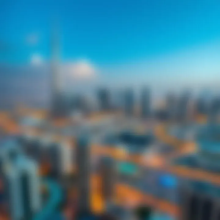 Aerial view of Dubai's skyline showcasing modern architecture